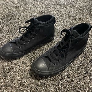 All Black Street High Top Converse